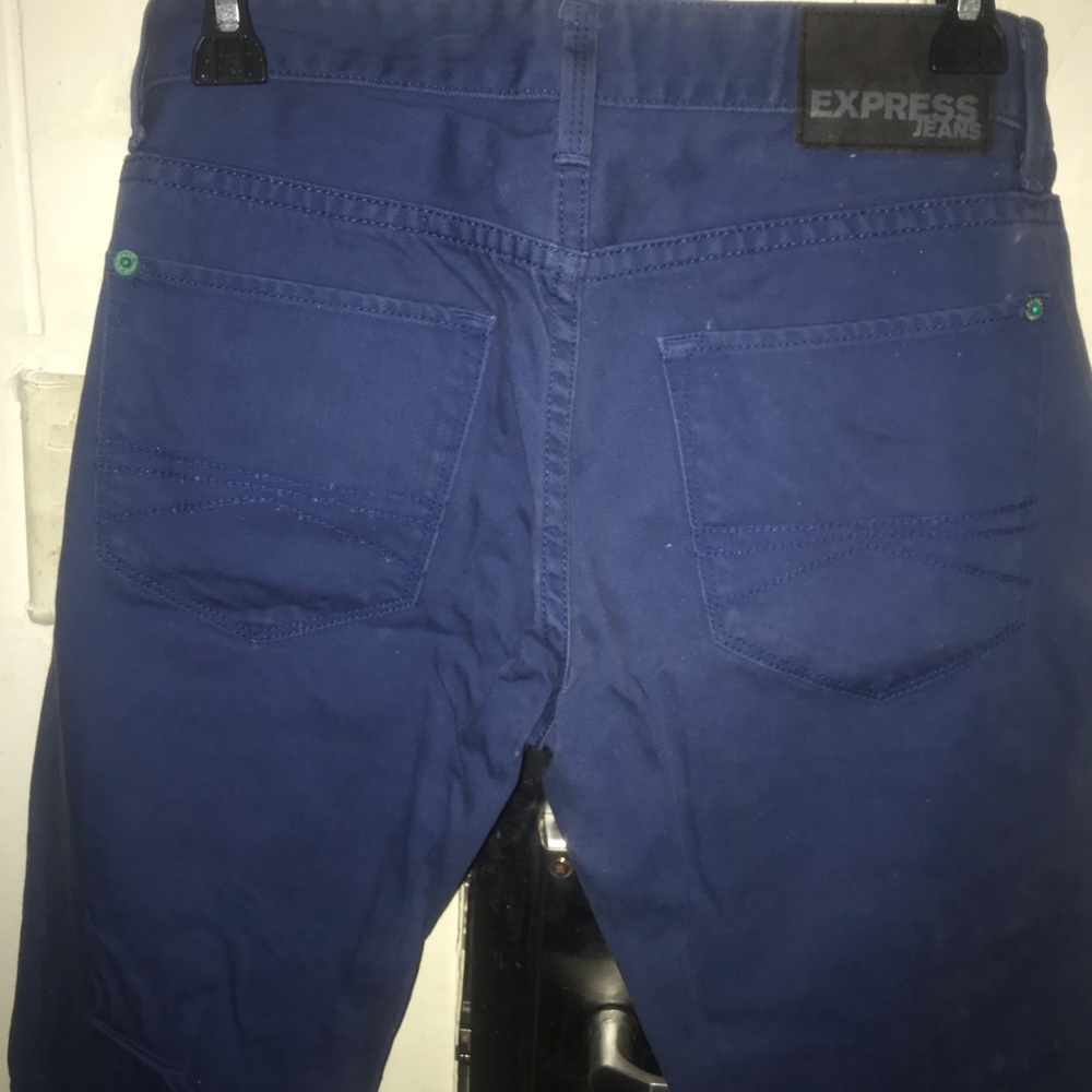 Express Blue Straight-Leg Jeans with Rich Navy Hue